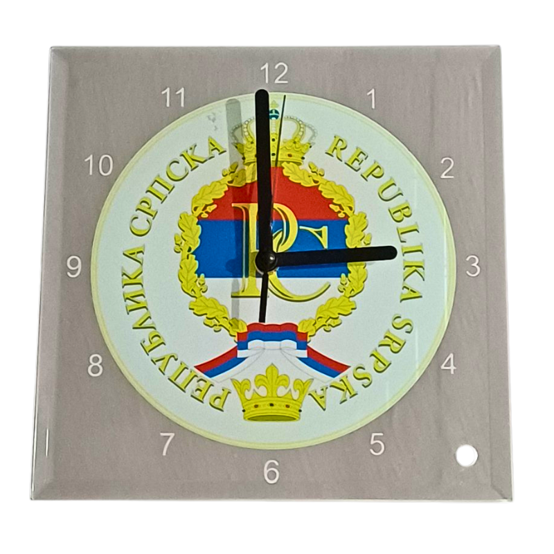 Стаклени сат са грбом Републике Српске